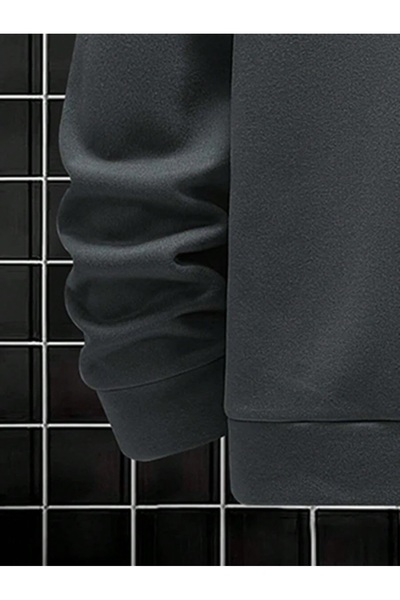 MOONBULL Pánská oversize mikina Los Angeles s pravým rukávem a levým pasem s potiskem