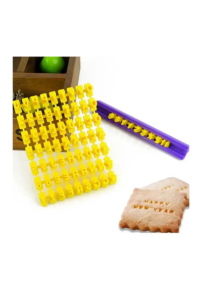 adin tasarım Valentine's Day New Year's Eve Cookie Mold Making Set 79Pcs Heart Cookie Mold Eyebrow Alphabet Set