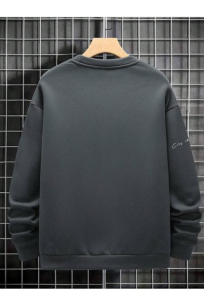 MOONBULL Pánská oversize mikina Los Angeles s pravým rukávem a levým pasem s potiskem