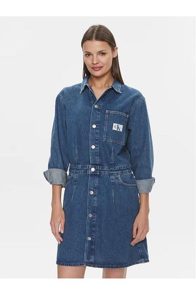Calvin Klein DARTED DENIM SHIRT DRESS