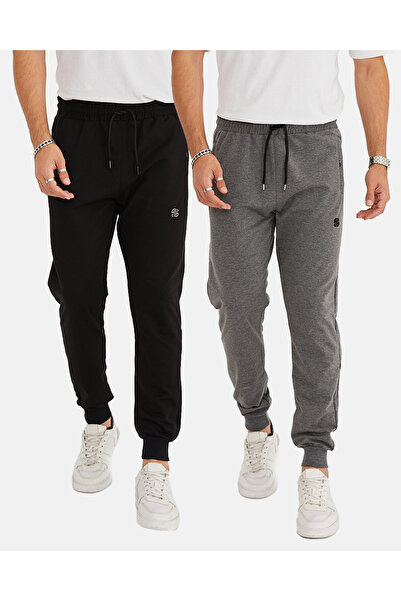 allymoda Erkek Eşofman Altı Dar Paça Bel Kısmı Lastikli Arka Cepli Paçası Las...