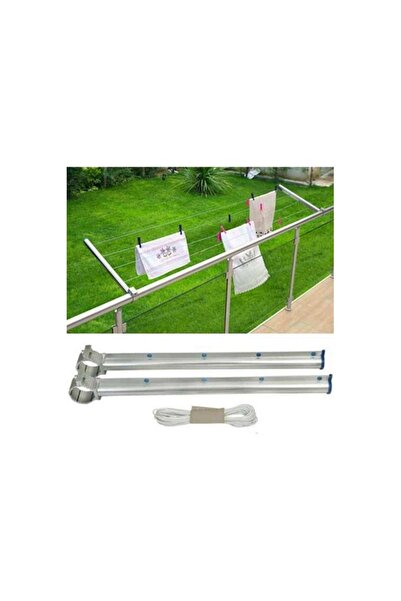 Genel Markalar Tak-as Balkon Çamaşır Kurutma Askılığı Yuvarlak Küpeşte Ve Çam...