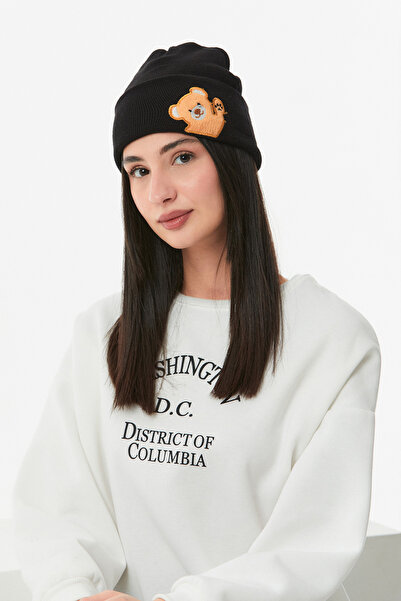 Fulla Moda Teddy Bear Knitted Beret