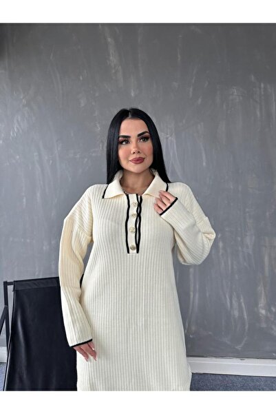 MAY MARA Жіноча трикотажна сукня з довгим коміром