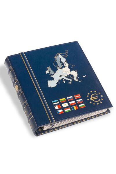 Leuchtturm OPTIMA ''Euro'' Klasör, Koruyucu Kutu + 9 Sayfa Dahil.
