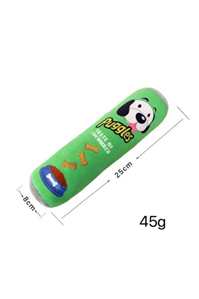 TİNEKE Puggles Dayanıklı Sesli Köpek Oyuncağı Cucumber 1 Adet