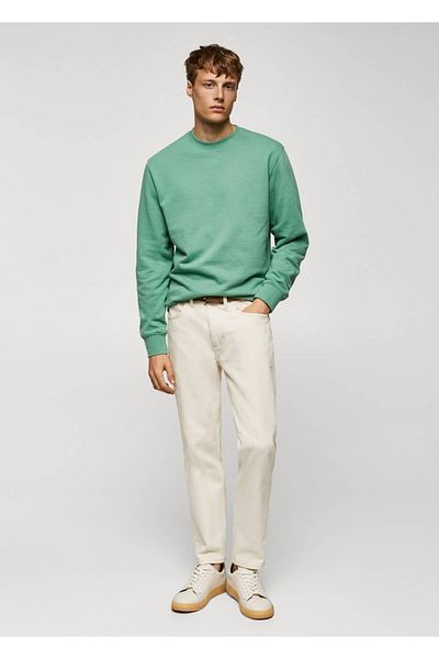 MANGO Man 100% cotton basic sweatshirt