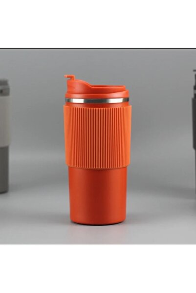 hediyeconcepti 450ml Silikon Kol 304 Paslanmaz Çelik Termos Taşınabilir Coffe...