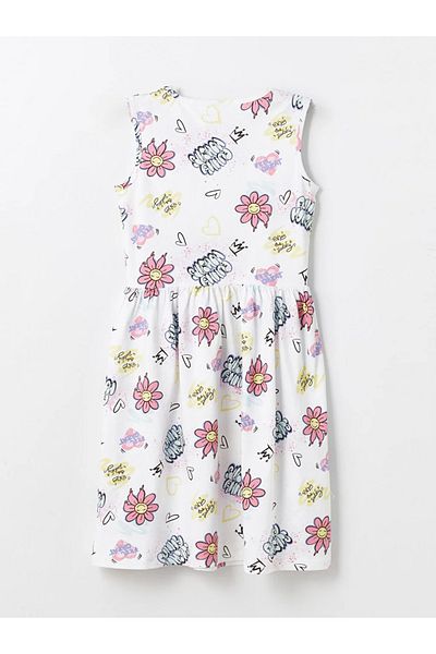 LC Waikiki LCW Kids Crew Neck Printed Girl's Dress