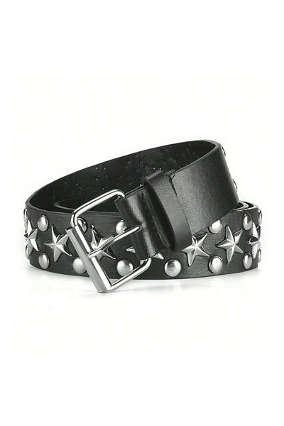 Köstebek Gothic Punk Star Studded Belt