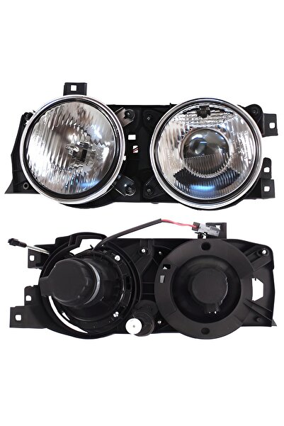 Wender Parts BMW E34 Uyumlu Mercekli Far Takımı Sağ Sol Angel'sız
