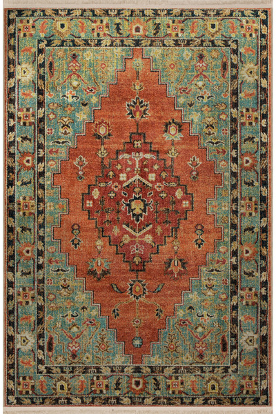 Rugs Modern Halı Çok Renkli Geleneksel Motif Desenli Saçaklı Vintage Dekorati...