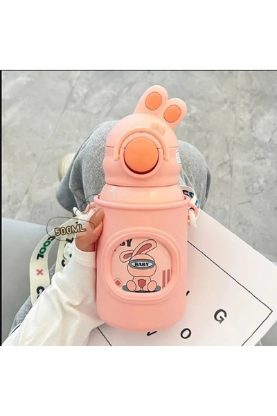 hediyeconcepti 500ml Sevimli Karikatür Paslanmaz Çelik 6-12 Saat Yalıtımlı As...