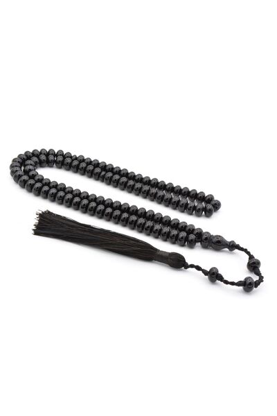 Murty99 99 de bucăți Black Katalin Tasbih cu sistem cu franjuri