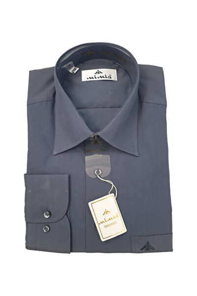 Mimka BÜYÜK BEDEN BABA GÖMLEĞİ TEK CEPLİ UZUN KOL M BEDEN