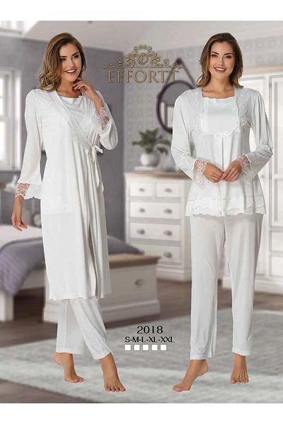 effort Pajama Set Maternity Pajama Set with Easy Breastfeeding Feature and Dressing Gown