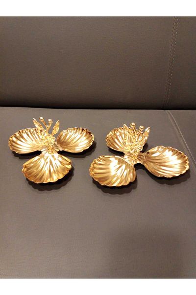 Han metal GOLD COATED 3-PIECE CLAMSHELL 2 PIECES