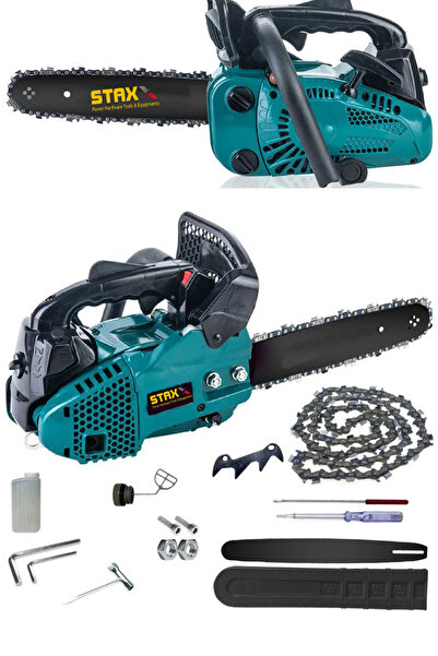 STAXX POWER Blue Turbo Mini 33cc Benzinli Testere 30cm 2000w Benzinli Dal Ağaç Budama Kesme Bıçkı Testeresi