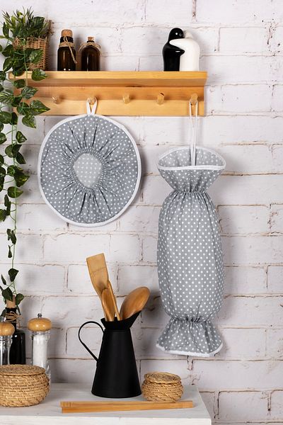 Morlay 2-Piece Kitchen Set Multi-Purpose Organizer Organizer Bag Holder and Rice Brewing Cover Set
