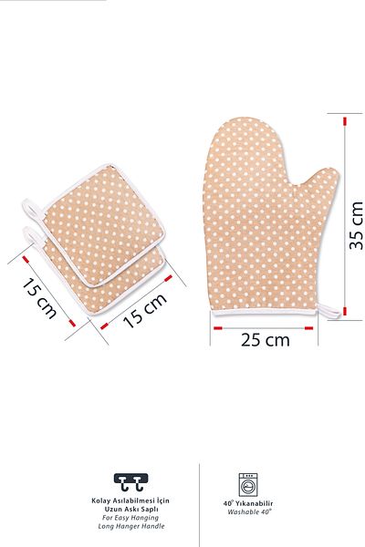 Morlay 6 Piece Oven Gloves and Pot Holder Kitchen Set & 220 Degree Heat Resistant