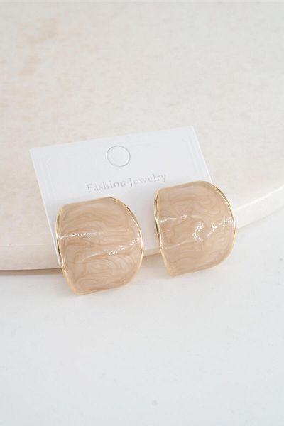 By Zeyna Aksesuar Women's Vip Series Enameled Earring Set