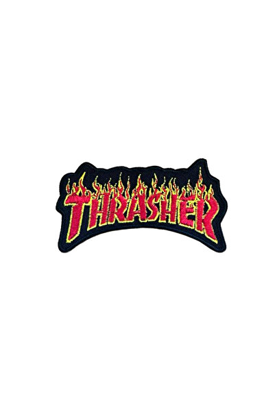 X-SHOP Thrasher Badge Patches تزوير الحجاب الجينز التصحيح 2 (9 سم × 3.5 سم)