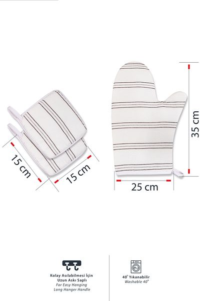 Morlay 6 Piece Oven Gloves and Pot Holder Kitchen Set & 220 Degree Heat Resistant