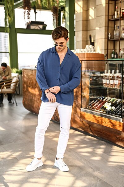 LEYEL Moda Πουκάμισο Aerobin Linen Super Oversize