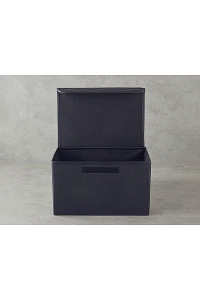 English Home Black Aluna Fabric Storage Box - 1
