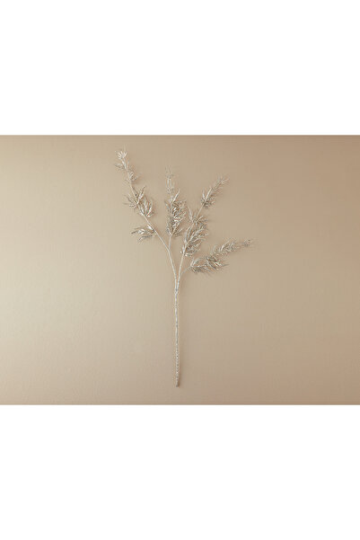 English Home Silver Pine Stem Polyester Tek Dal Yapay Çiçek Beyaz