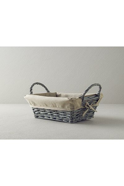 English Home Wicker Checker Bread Basket