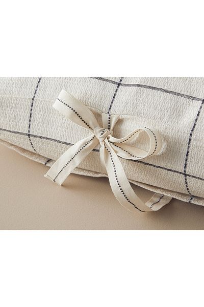 English Home Anthracite 2-Piece Pillow Case - Graph Check Yarn Painted