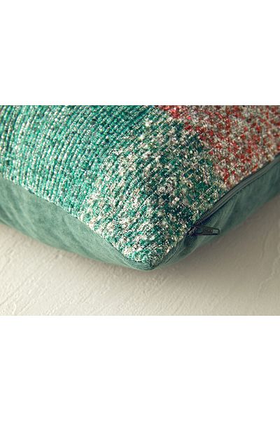 English Home Nina Red-green Woven Throw Pillow Cover