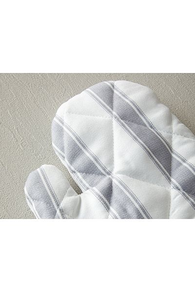 English Home Blue Lines Polyester Kitchen Set of 2 Gray