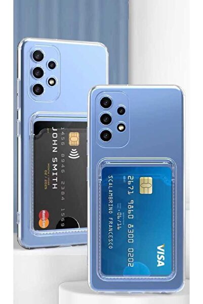 Fibaks Samsung Galaxy A02 Kılıf Arkası Kartlıklı Cüzdanlı Kamera Korumalı Şef...