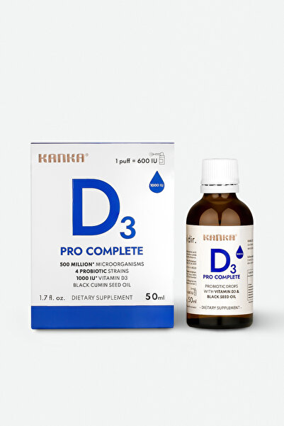 Kanka D3 Pro Complete Vitamin D3 Damla Ve Sprey Probiyotik Çörek Otu Yağı (6 ...