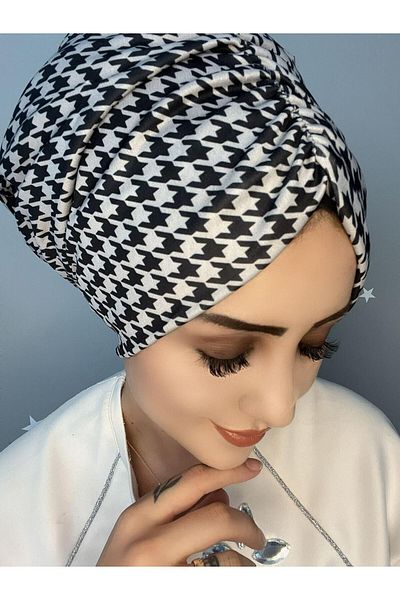 OykumBone B17 Patterned Drawstring Ready Made Bonnet