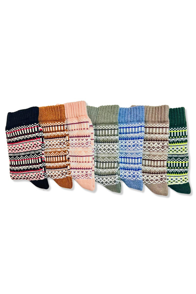 Socks Stations Thermal Socks and Pattern Winter Wool Socks 3-Piece Mixed Wool Socks Box Socks Station Socks