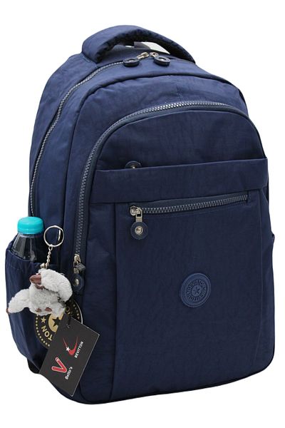 betto's Bevitton Crinkle Water Resistant Navy Blue Unisex καθημερινό σχολικό σακίδιο πλάτης 2300