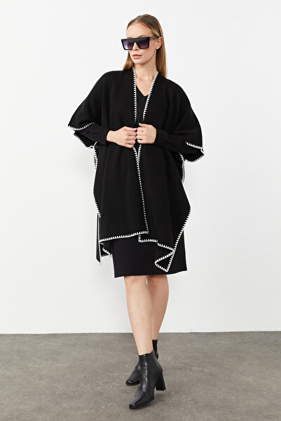 Butik Triko Merrow Detailed Poncho