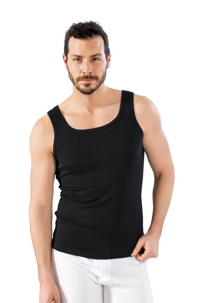 LÜXDRM 3 Pieces - 154 Square Collar, Ribbed Men's Undershirt