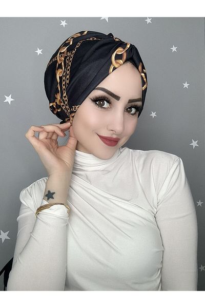 OykumBone B33 Patterned Drawstring Ready Made Bonnet