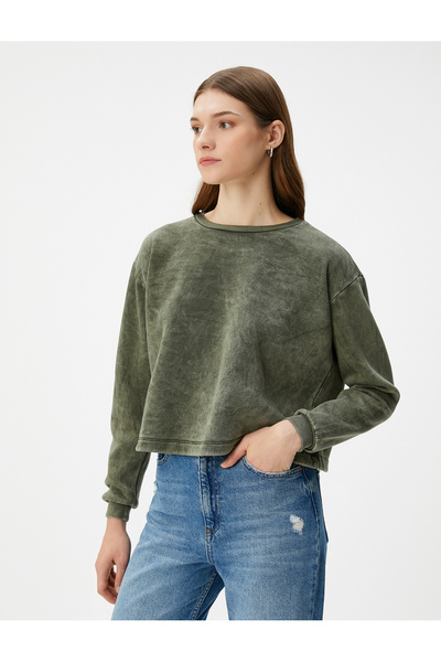 Koton Hanorac cu guler rotund lavabil basic