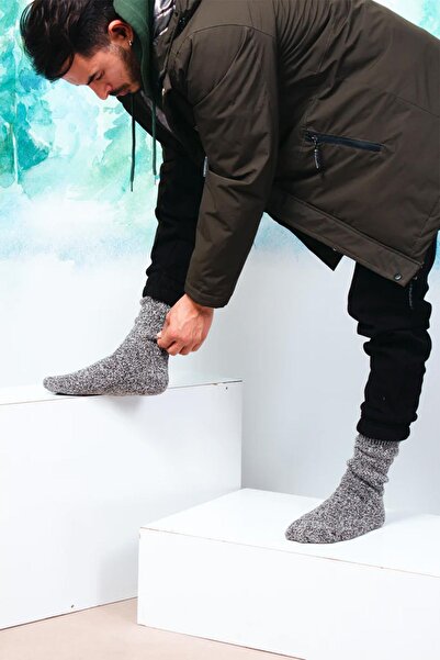 Aytuğ Men's Norweger Merino Wool Winter 3-Piece Colorful Sock Boot Socks