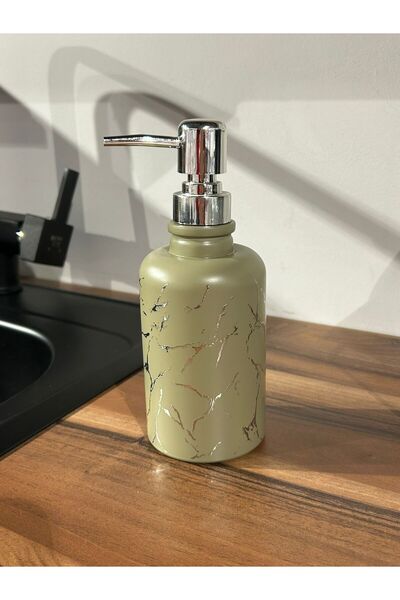 SİHİRLİ AYAKLAR CERAMIC LIQUID SOAP HOLDER WHITE BLACK GREEN GOLD COLOR PRINTED MATTE COLOR