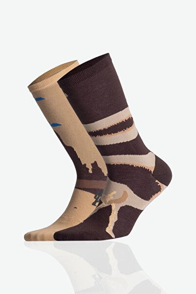 Aytuğ Unisex Cotton 3 Pairs Animal Patterned Christmas Socks