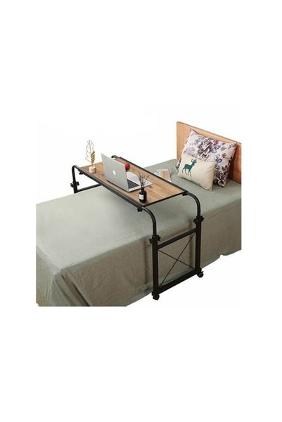servetavcı Genişlik Ve Yükseklik Ayarlı Eğim Verilebilen Çalışma Masası - Atlantik Çam (FRENLİ TEKERLİ) 80x40