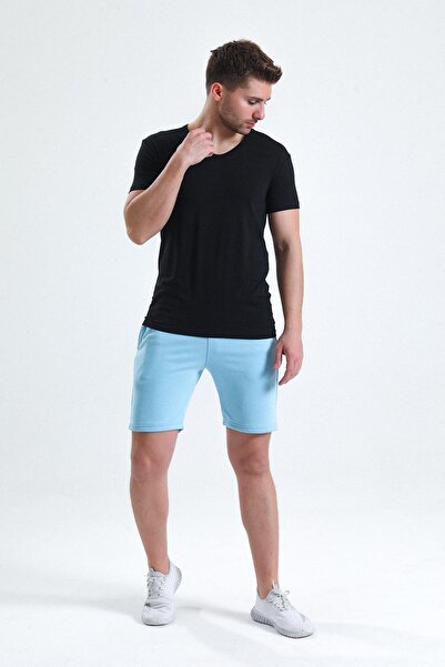 Mısırlı Erkek Modal V Yaka Siyah Fanila