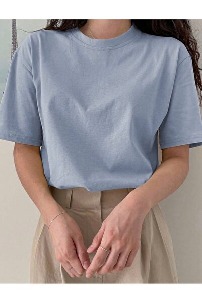 BYMEER Μπλουζάκι Baby Blue Plain Oversize