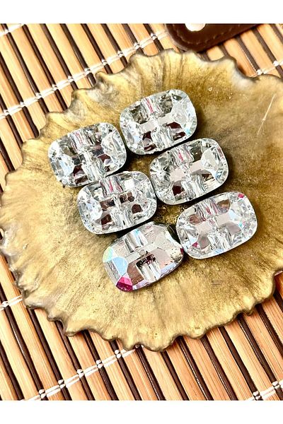 ODDA TASARIM ATÖLYESİ crystal stone rectangle 6-piece button set